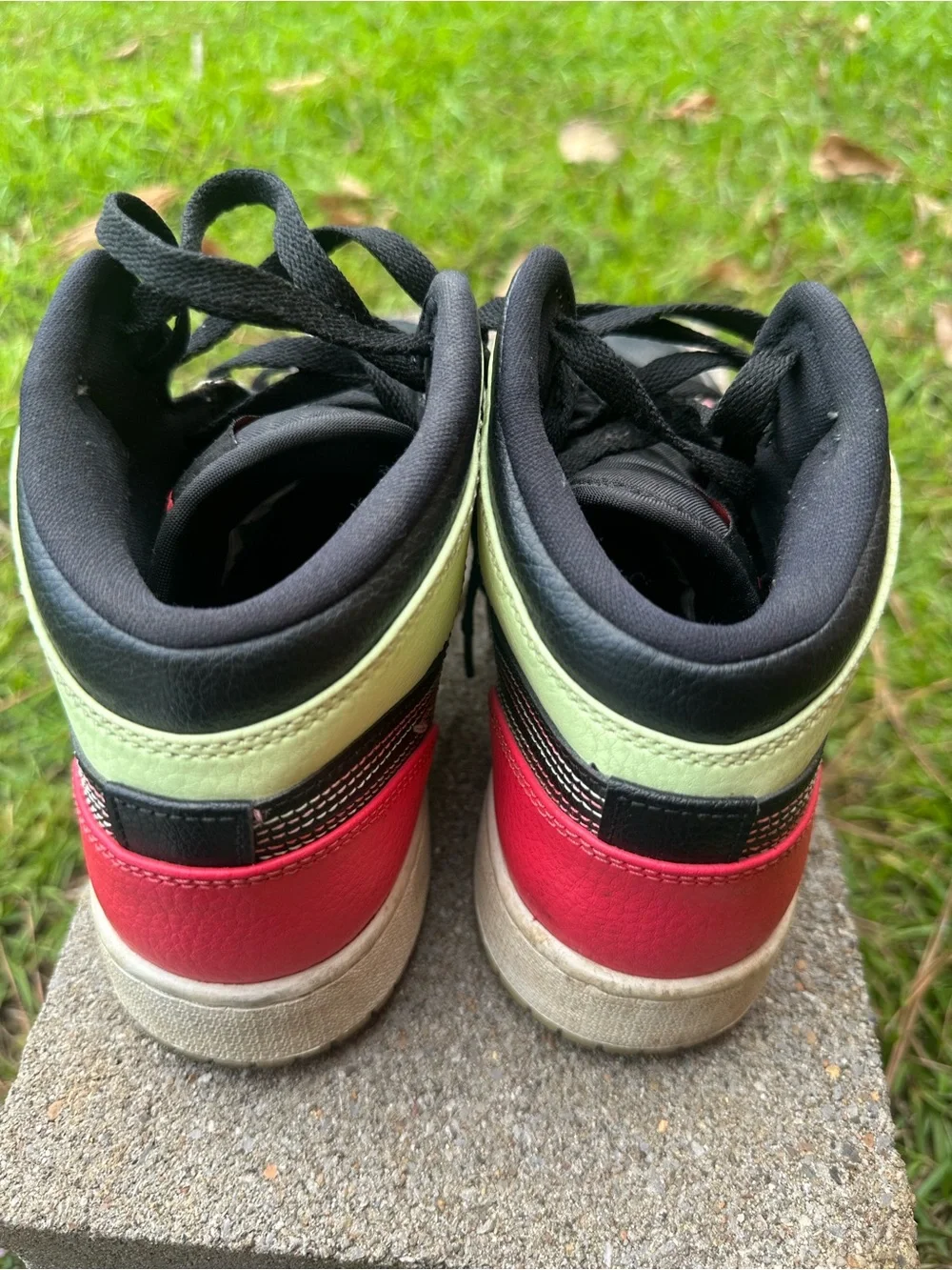 Jordan Kids Black Pink & Light Green High-Top Sneakers